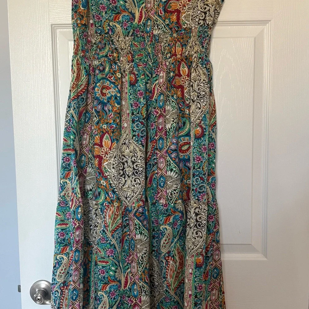 Cupshe Multicolor Paisley Maxi Dress NWT medium - Picture 5 of 7